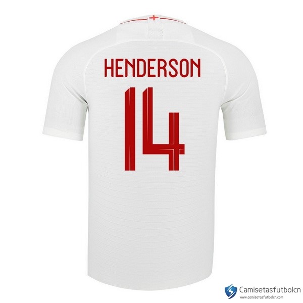 Camiseta Seleccion Inglaterra Primera equipo Henderson 2018 Blanco
